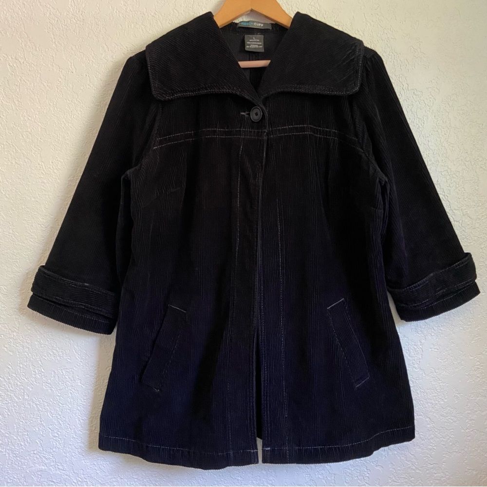French Cuff Corduroy Single Button Jacket